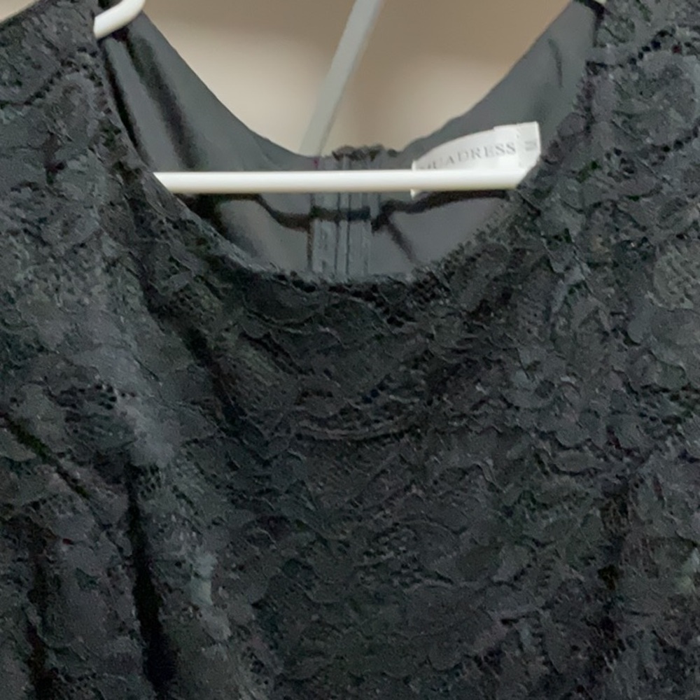 Elegant Black Lace Midi Dress